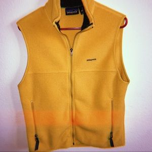 Patagonia yellow zip-up vest